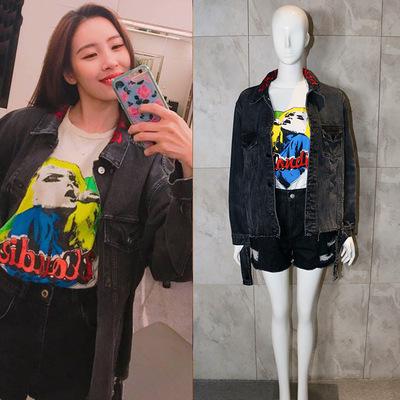 Xuan Mei Kaos Y2018 Rock Bordir Baru Emas