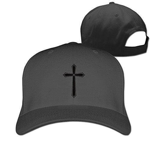 Christian Jesus Cross Solid Baseball Snapback Unisex Cap Black