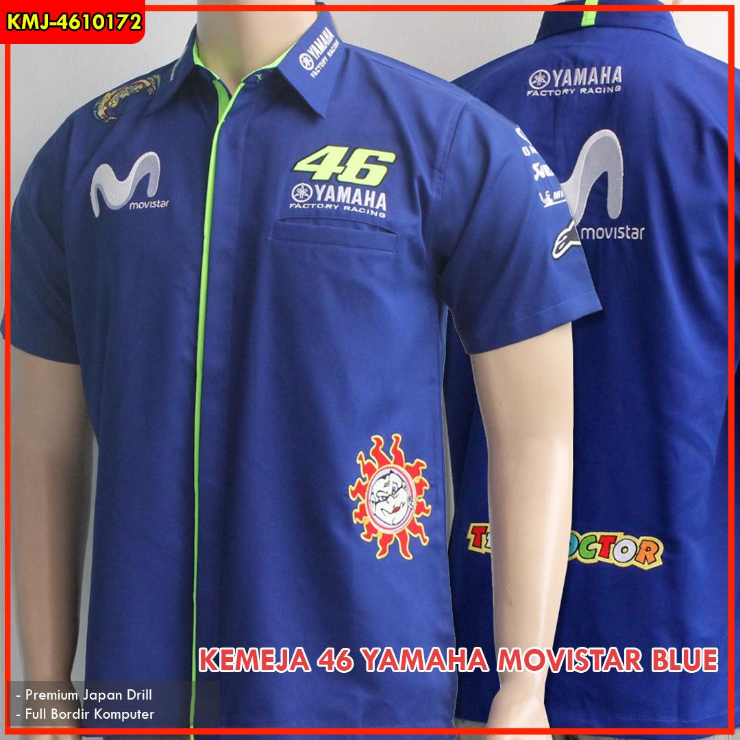 Kemeja Motogp 46 Yamaha Movistar Blue