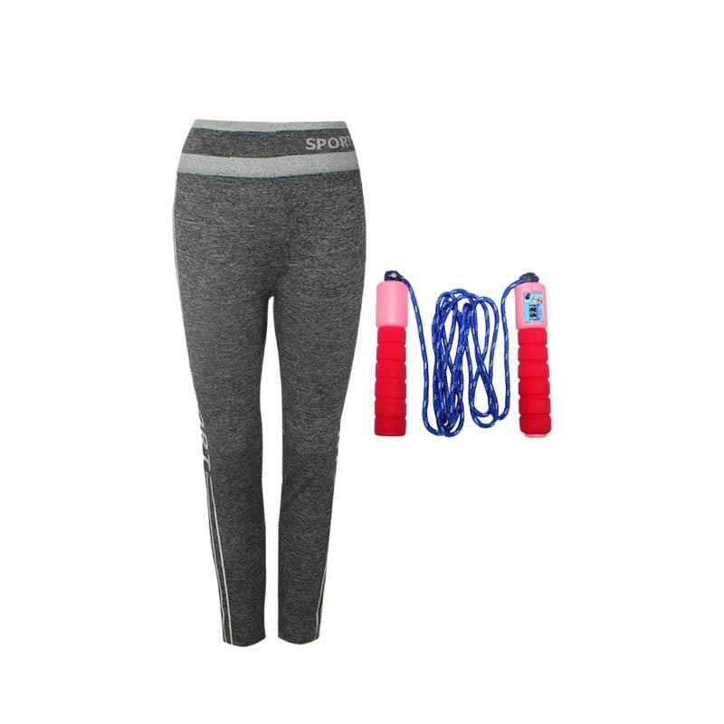 EELIC CLJ-022319 MIX PUTIH-PINKCelana Leging Sport 0022 Motif Garis Putih + JUR- KY319 Skipping Jump Rope Lompat Tali With Counter