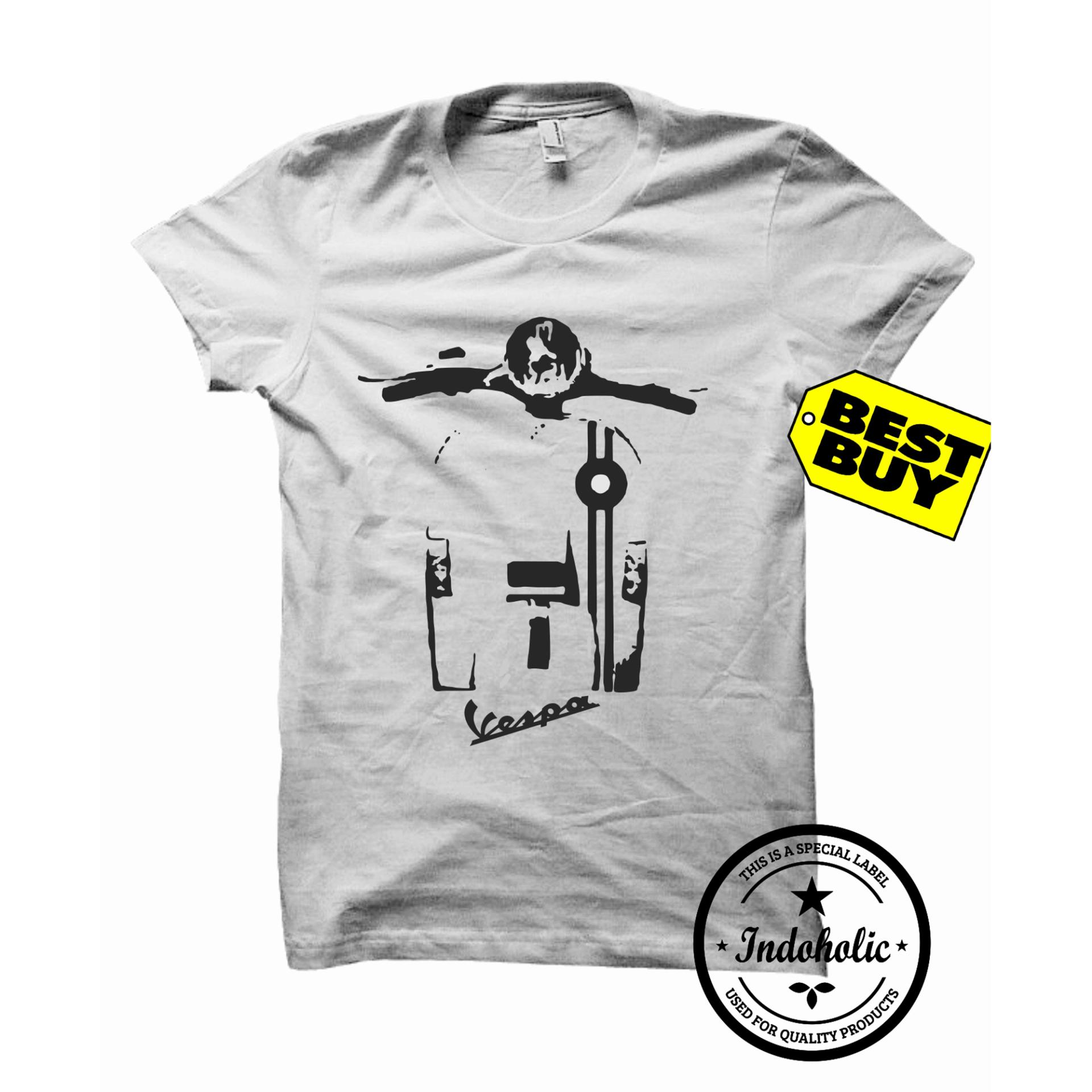 Indoholic Apparel Kaos Distro Ikatan Vespa Indonesia Baju Pria Bandung Lengan Tangan Pendek Raglan Reglan Muslim Moslem Premium Lebaran Gildan Murah Keren Wanita Anime - Hitam