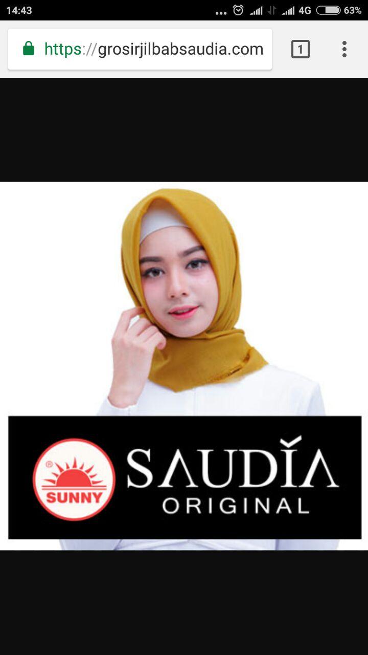 Hijab Segi Empat Saudia By Sunny Original Motif Polos ( BUKAN YANG KW