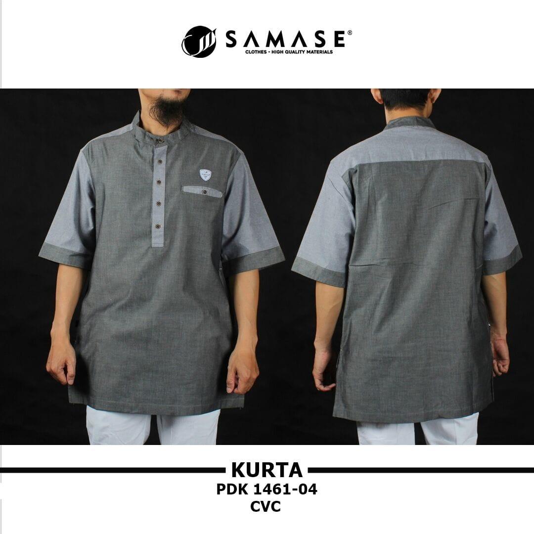 BIG SALE SAMASE KURTA 146104 PDK Warna Abu Tua List Abu Muda