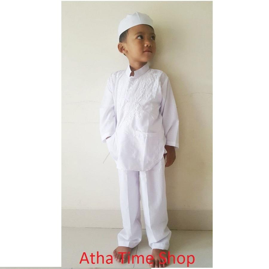 Baju Koko Untuk Anak Anak - Setelan Baju dan Celana Koko Plus Bonus Peci