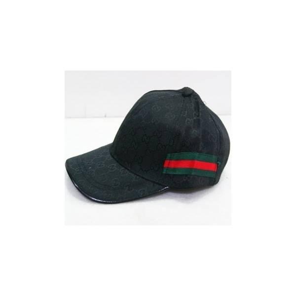TOPI GUCCI HITAM LIS SAMPING