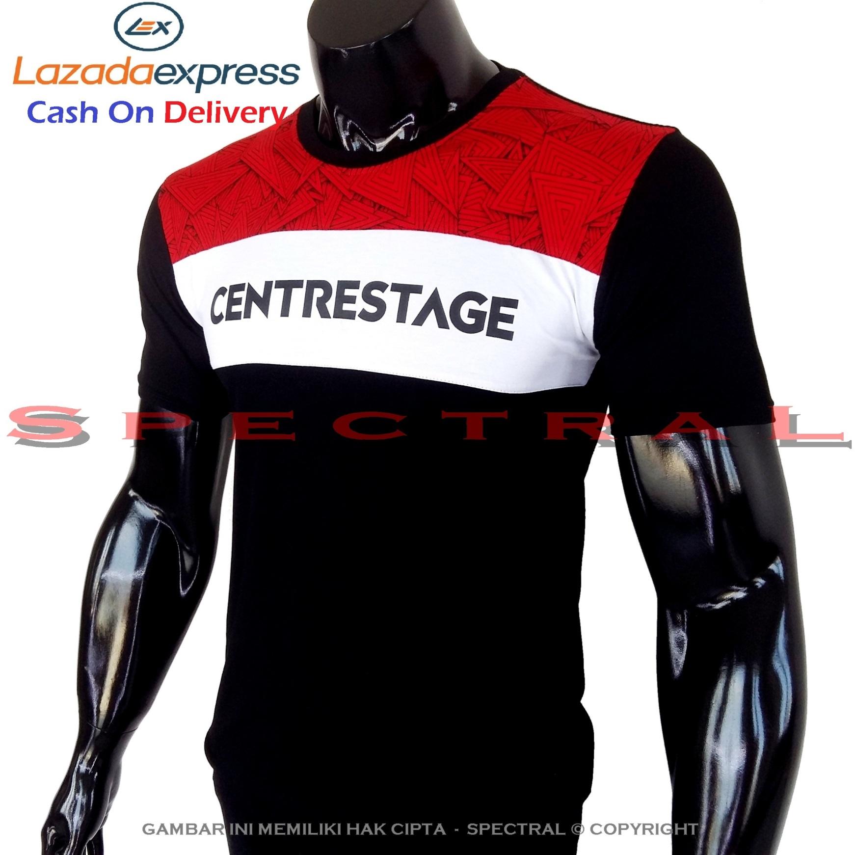 Spectral - Kaos Distro CENTRESTAGE CENTER Soft Rayon Viscose Lycra Pola M Fit To L Simple Fashionable Tidak Pasaran Kombinasi Garis Motif Art Visual