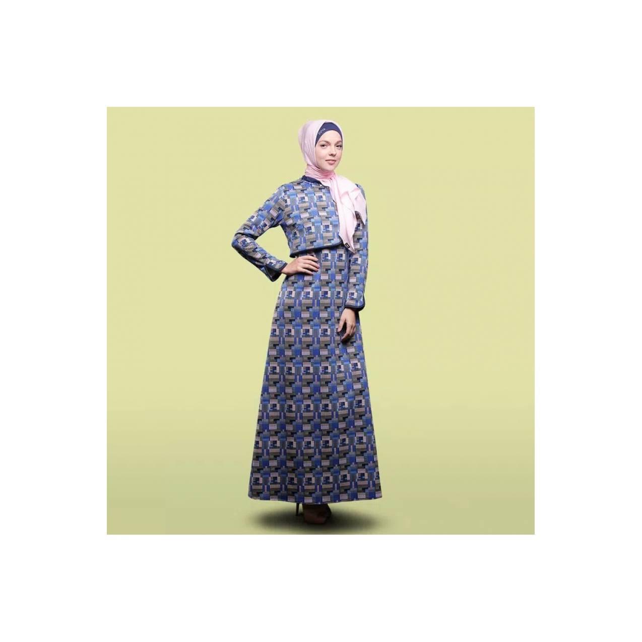 Fadiya Dress by Zoya Dress Gamis Muslimah - Biru, S