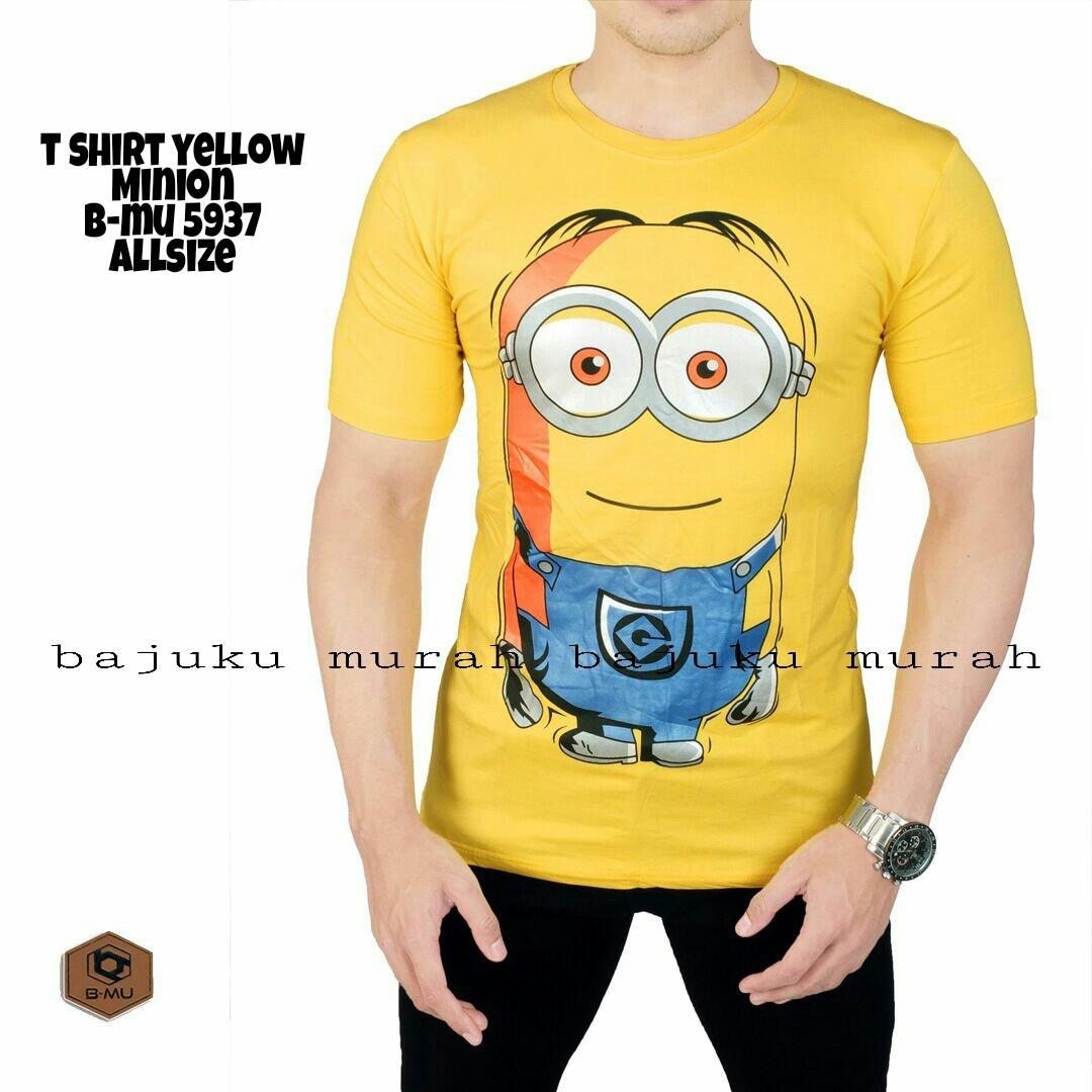 bajuku murah t shirt yellow minion b-mu 5937 sweater kaos pria tangan pendek kaos oblong animasi onepiece kartun black superman lutffy banana kaos distro pisang cowok cewek trendy fashion pria baju kaos terbaru animasi superhero