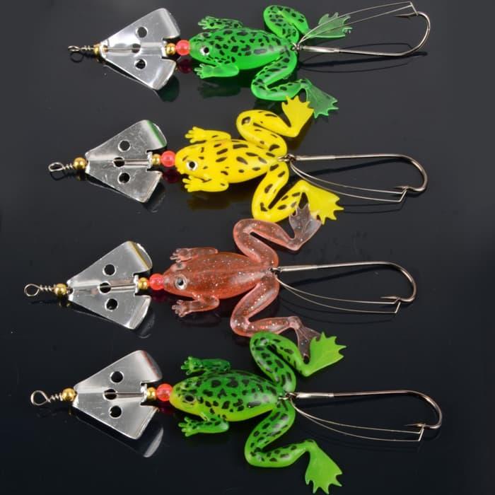 HARGA DISKON!!! Soft Lure Rubber Frog Lure Umpan Kodok Katak Mancing Gabus - C8E9a1