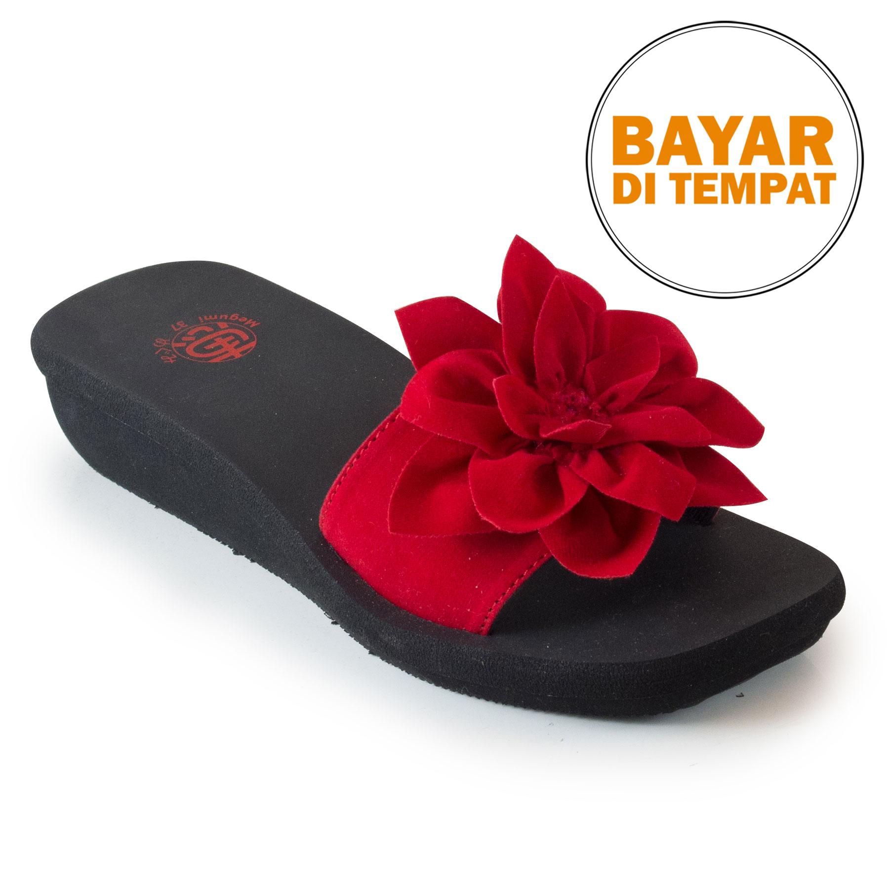 Megumi Lily Sandal Wanita - Red
