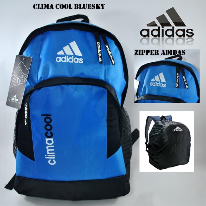 Hemat 10%!! Tas Punggung Ransel Adidas Climacool Biru Muda + Rc - ready stock