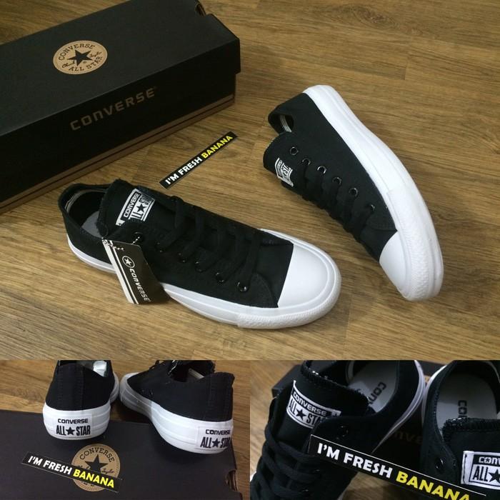 Promo Termurah Sepatu Converse All Star Chuck Taylor 2 / CT II Dark Grey Abu Gratis Ongkir