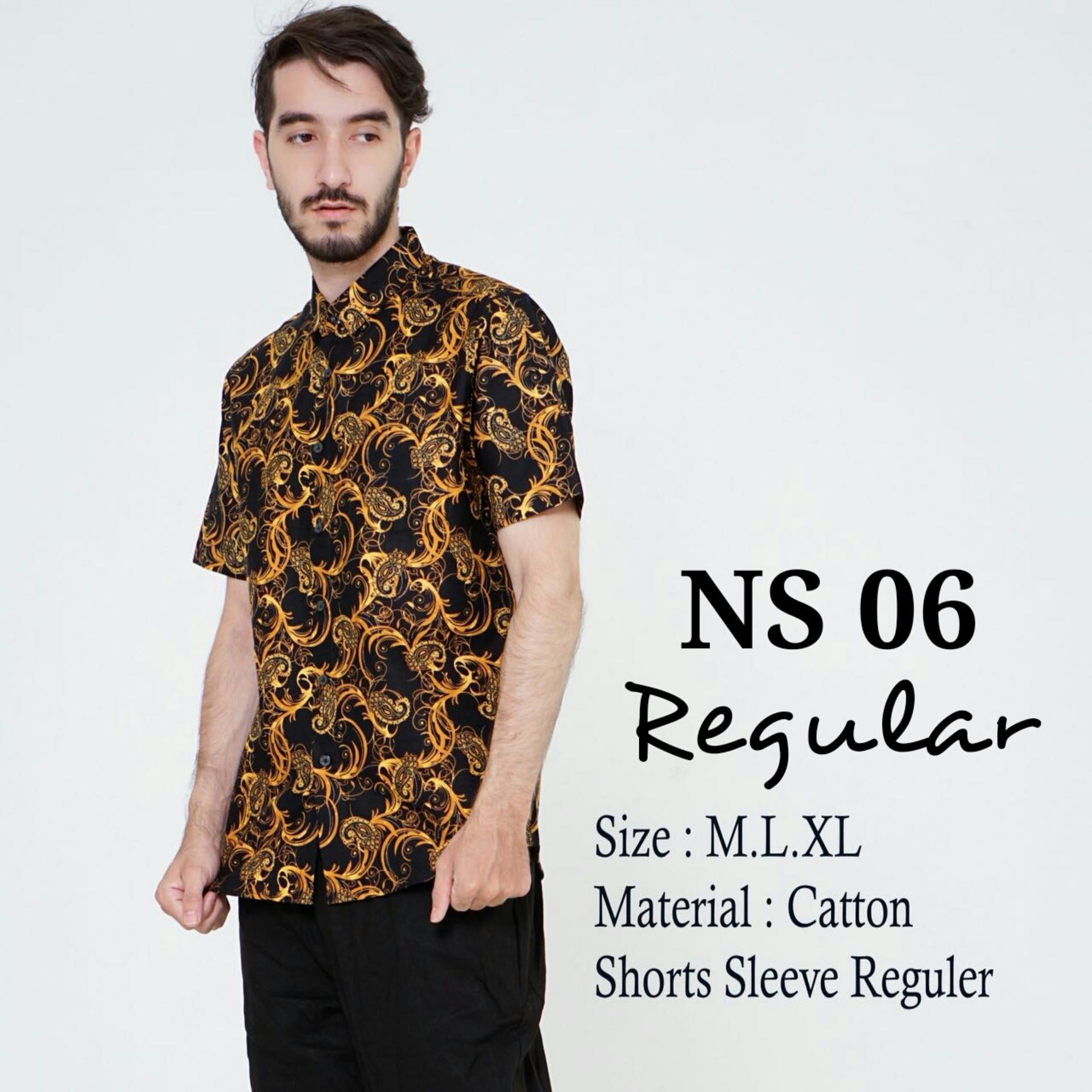Baju Kemeja Pria | Kemeja Batik Floral Blue / Batik Pria Keren