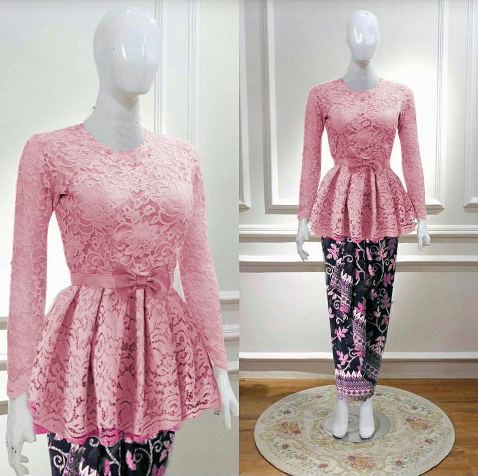 setelan baju kebaya modern /kebaya tradisional,kebaya pakaian wanita/kebaya brukat renda furing keluaran terbaru Lace import