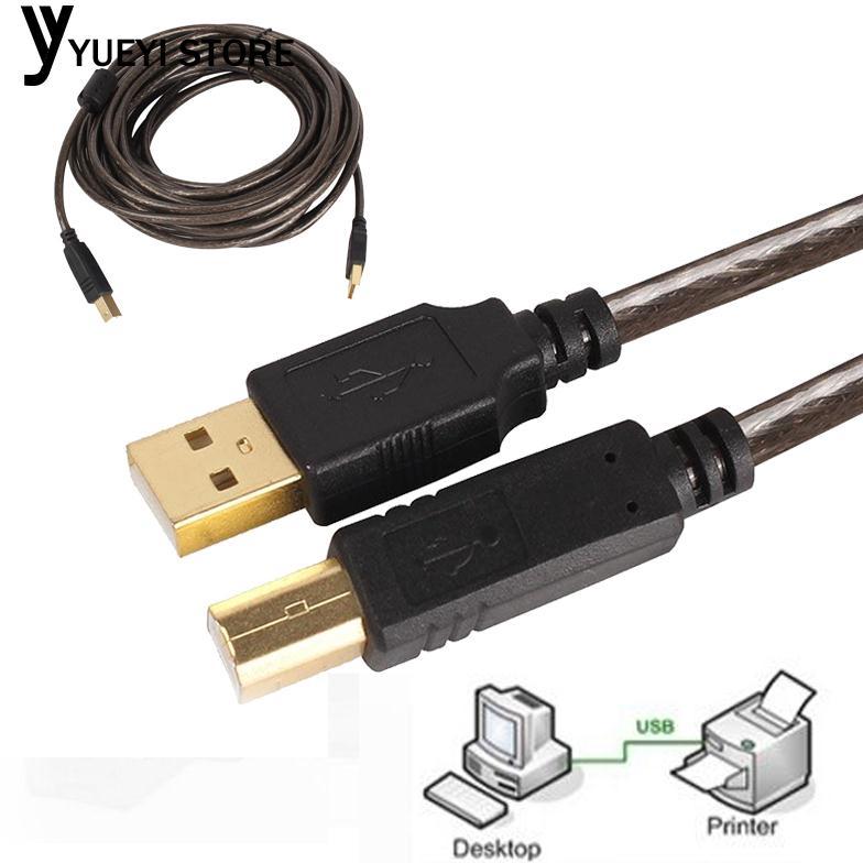 USB Kabel Printer 2.0 Kabel Data A Ke B Garis Kawat Berlapis Emas Digital Konektor