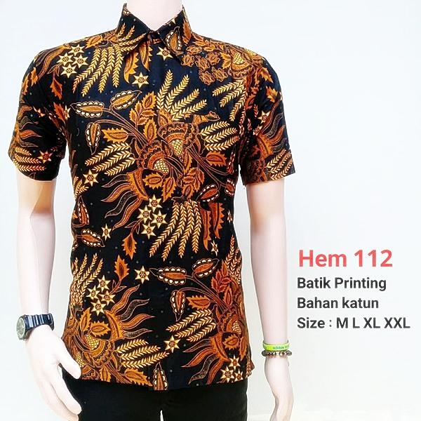 Batik Pekalongan - Batik Motif Manggar / Kemeja Batik Pria Lengan Pendek / Hem Batik / Hem Batik Pria / Hem Batik Cowok /Fashion Pria / Pakaian / Pakaian Pria / Baju Pria / Kemeja Pria / Hem Pria / Kemeja Cowok / Hem Cowok / Batik Modern / Batik Murah