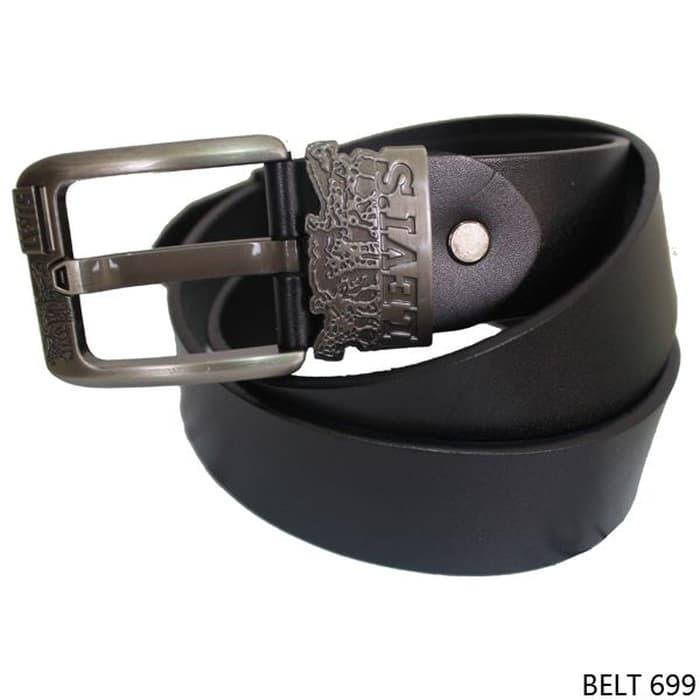 Ikat Pinggang Distro Pria Semi Kulit Hitam BELT 699 TERLARIS