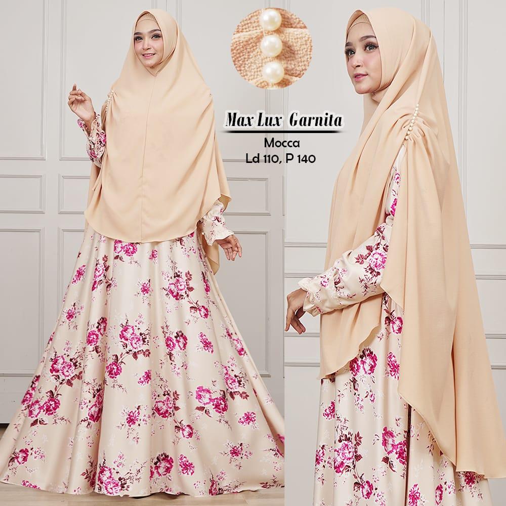 Humaira99 Baju Gamis Syari Muslim Dress Hijab Muslimah Longdress Lebaran Atasan Wanita Busui Maxmara Garnita