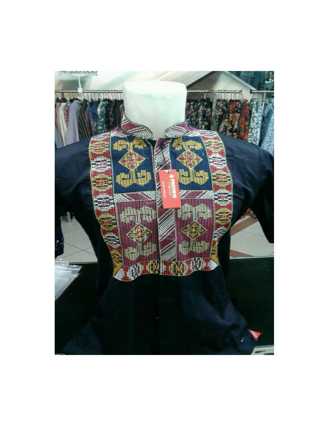 Termurah baju koko lengan pendek modern bordir mewah preview itang yun