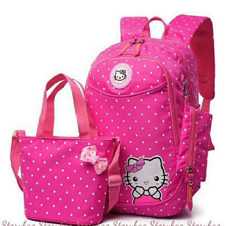 Tas Ransel Sekolah Anak TK SD SMP Hello Kitty & Gajah