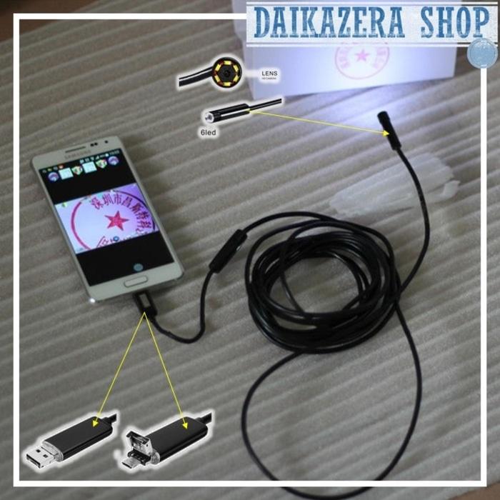 Kamera Endoscope Android 7mm Waterproof for Smartphone and PC Laptop Terlaris di Lazada