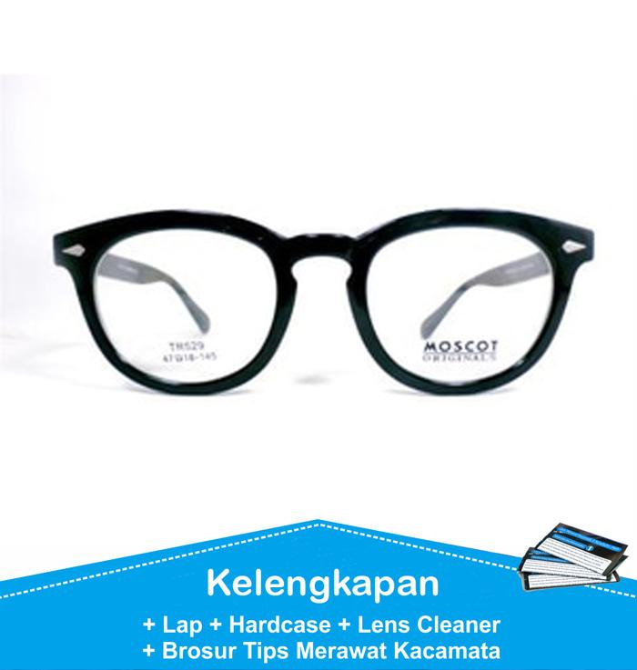 diskon 10%!! Frame Kacamata Korea Moscot Lemtosh Hitam Tanpa Lensa Minus - ready stock