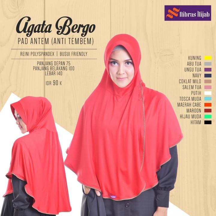Jilbab Instan Agata Bergo Pad Antem Nibras
