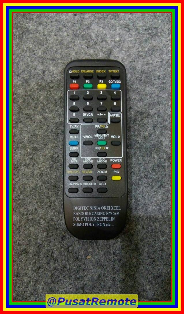 Remot Remote TV Polytron Digitec Ninja Xcel Bazooke Polyvision Tabung