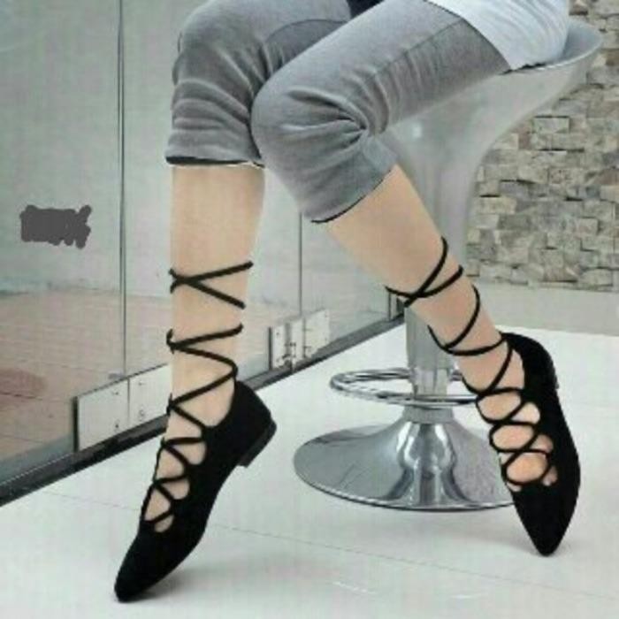 Sepatu Wanita Flat Shoes Tali Ballerina SDB51