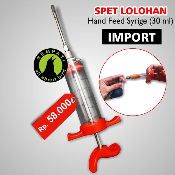 Suntikan Spet Wadah Pakan Lolohan Anakan Piyik Bayi Burung Spet Import