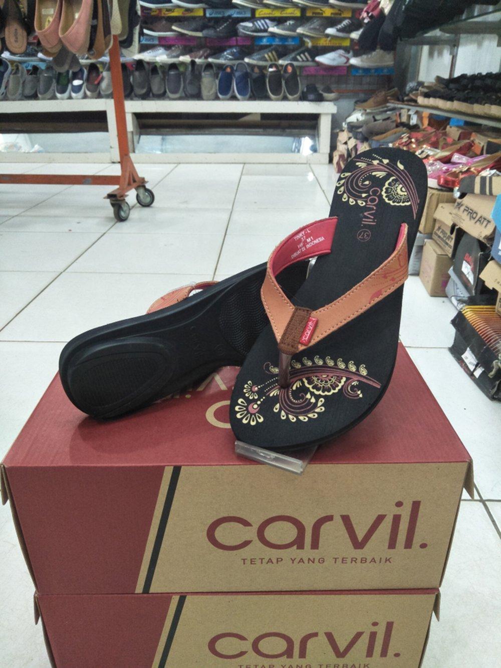 SENDAL CARVIL TINKY STONE JEPIT CEWEK SPONGE ORIGINAL KUAT MURAH ASLI di lapak Risky jersy 99 rohmat_sahid