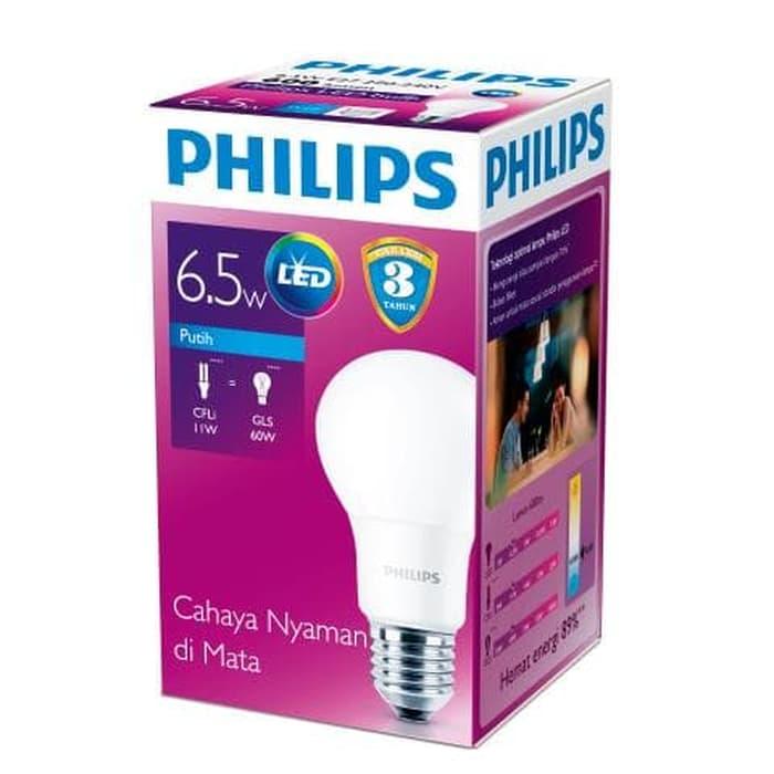 Philips LEDBulb 6.5-60W E27 6500K 230V Putih