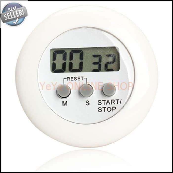 HARGA DISKON!!! Timer Masak Dapur 5 Color Digital Alarm - White G911 - FrHeP1
