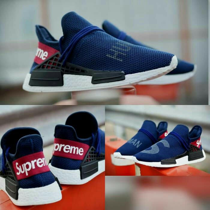 ADIDAS HUMAN RACE NMD X SUPREME SEPATU PRIA SLIP ON SPORT SNEAKERS