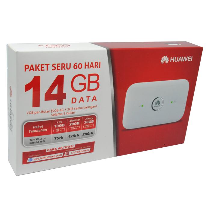 Huawei E5573 MIFI 4G LTE Paket Telkomsel Free 14gb Unlock All Jaringan