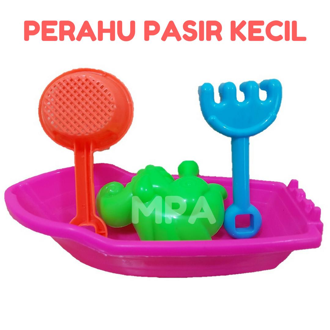 Mainan Anak Perahu Istana Mainan Pasir Beserta Sekop Cetakan dan Garukan