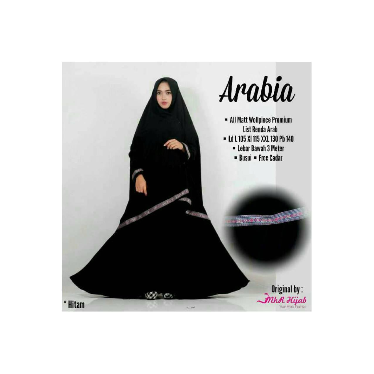gamis syari umroh hitam arabia syari original banyak warna