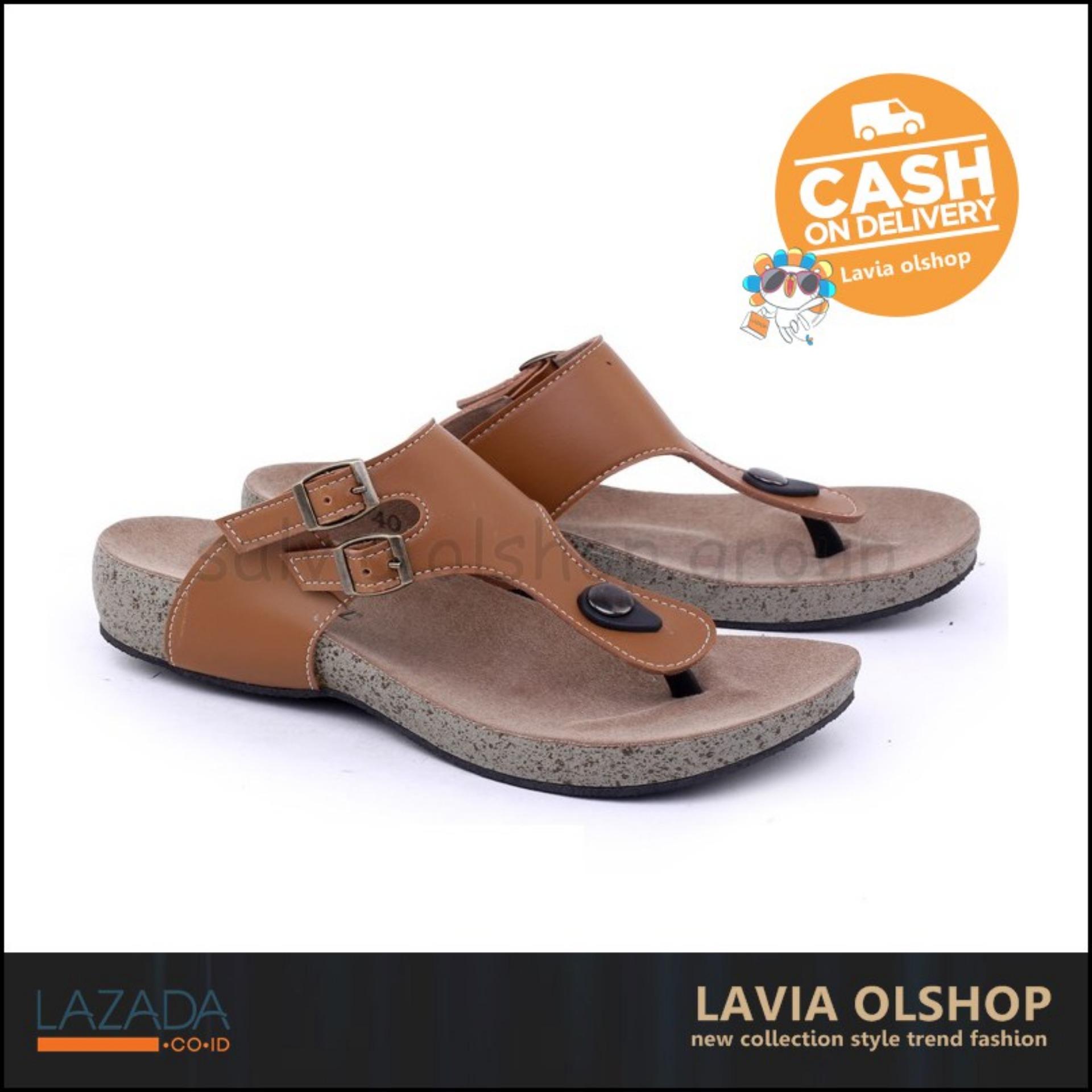 Shoes Sandal Flat Wanita Lucu Dan Modis Model Terbaru GDE 8260 - Coklat