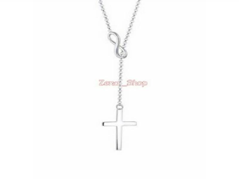 Kalung Nama Lapis Emas Putih Motif Salib