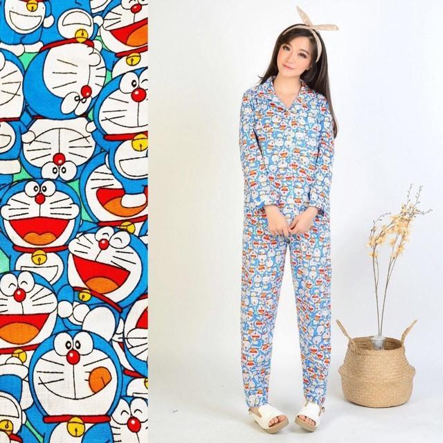 (DM) Baju Tidur Piyama Salma Doraemon Grosir Tanah Abang