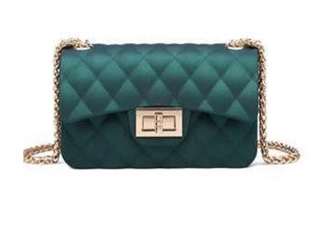 Tas Fashion Import Anak Remaja Dan Wanita Dewasa Chevron Dove Matte Mewah Cantik Jelly Sling Teenager And Adult Mini Candy Bag Import Selempang Badan - Black Matte