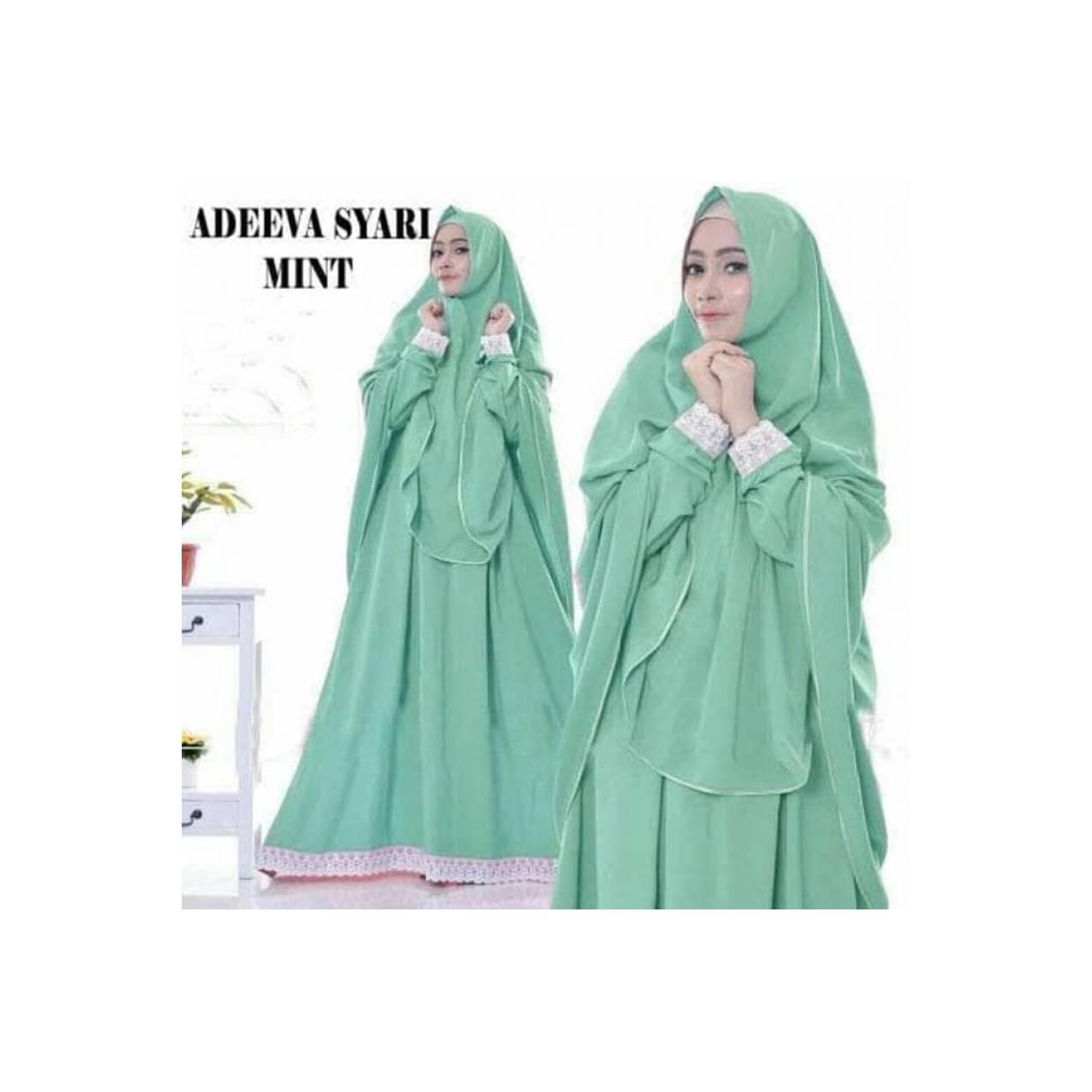 BAJU MUSLIM WANITA MERK BAJU BUSANA MUSLIM GAMIS ADEEVA SYAR'I