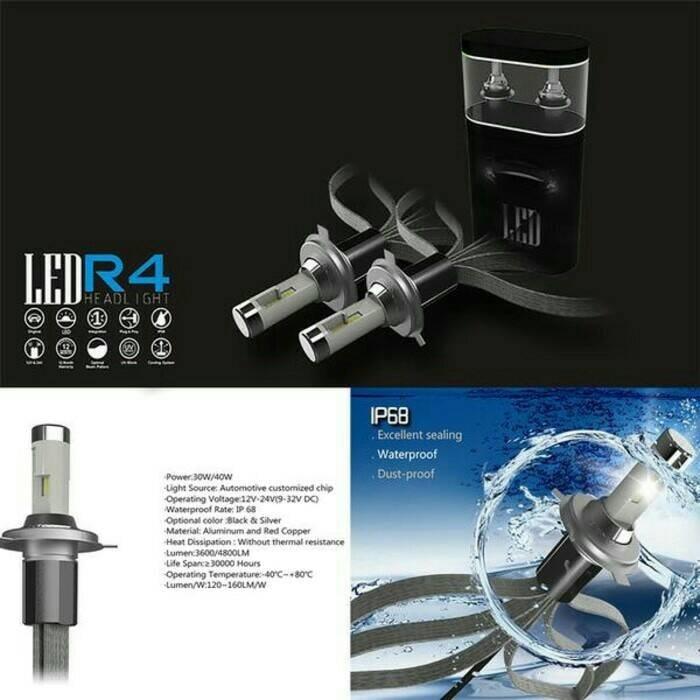 HID LED R4 ETi 40W H11 ( lampu mobil hid plafon depan rem sorot led h4 kabut fog lamp tembak variasi strobo rem toyota innova hid avanza osram )