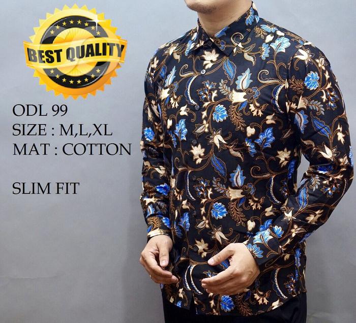 BAJU KEMEJA BATIK PRIA SLIM FIT MODERN MEWAH SLIMFIT LB104 ! M,L,XL MOTIF 2