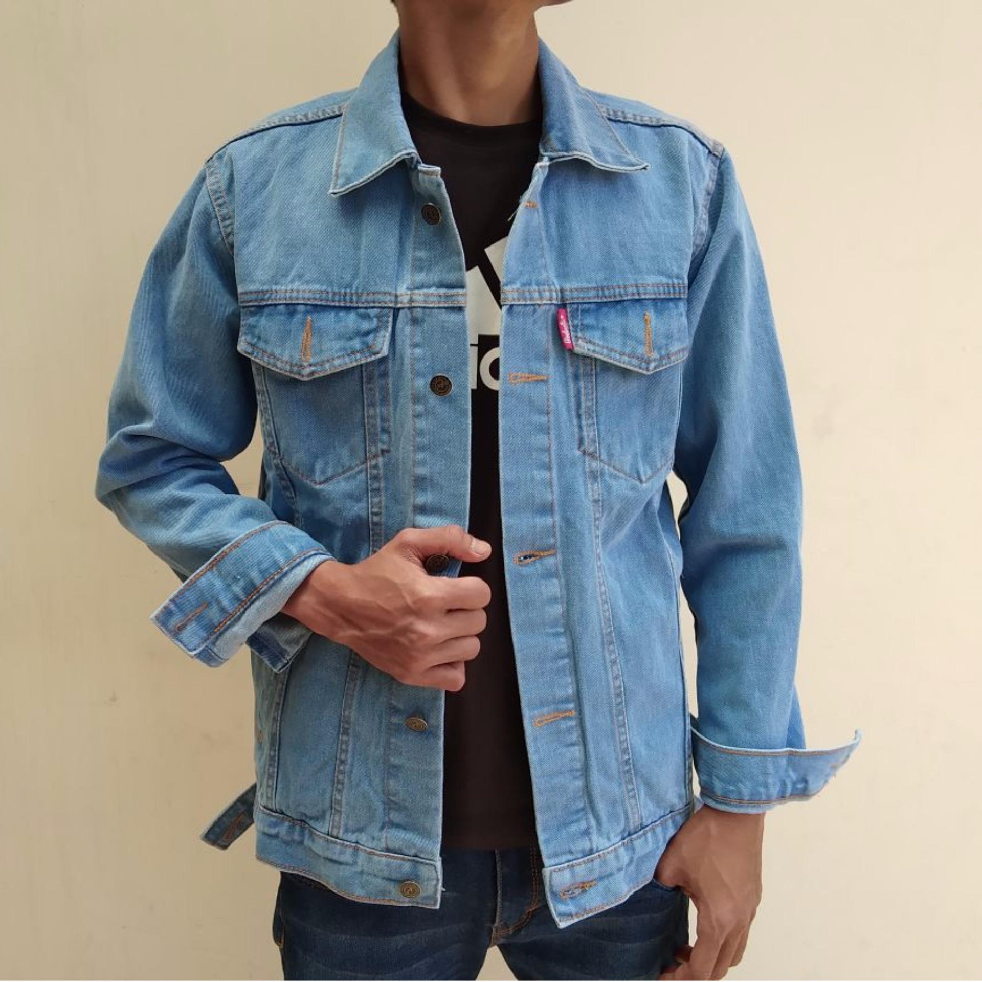 New Jaket Denim Pria Jaket Original Poptastic - jacket Trucker Mens