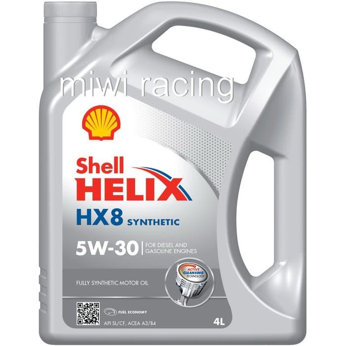 Oli Mesin Mobil Shell Helix Hx8 5w / 30 Fully Synthetic Galon (4L)