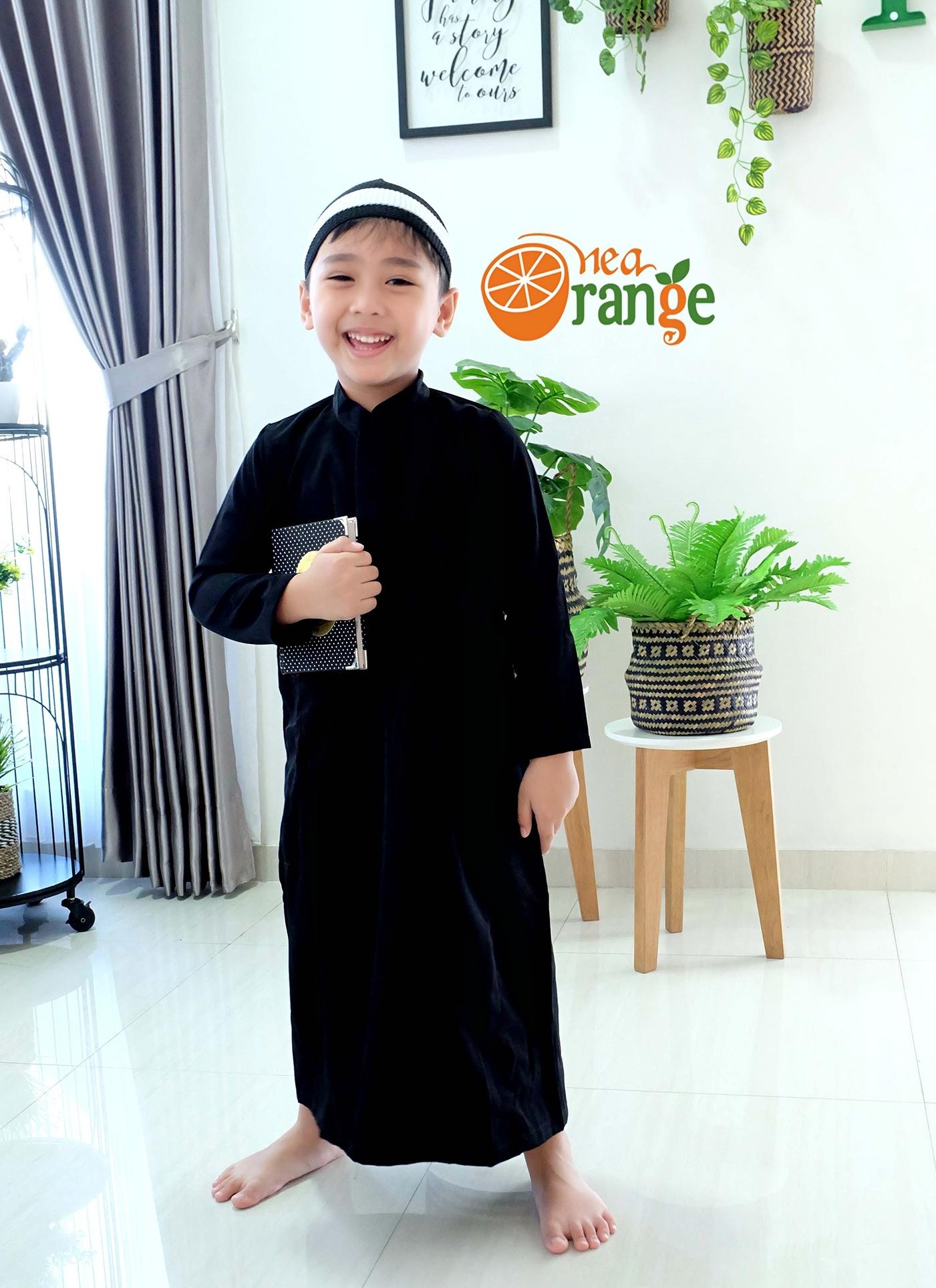Nea Orange - Gamis Anak Laki - Hitam