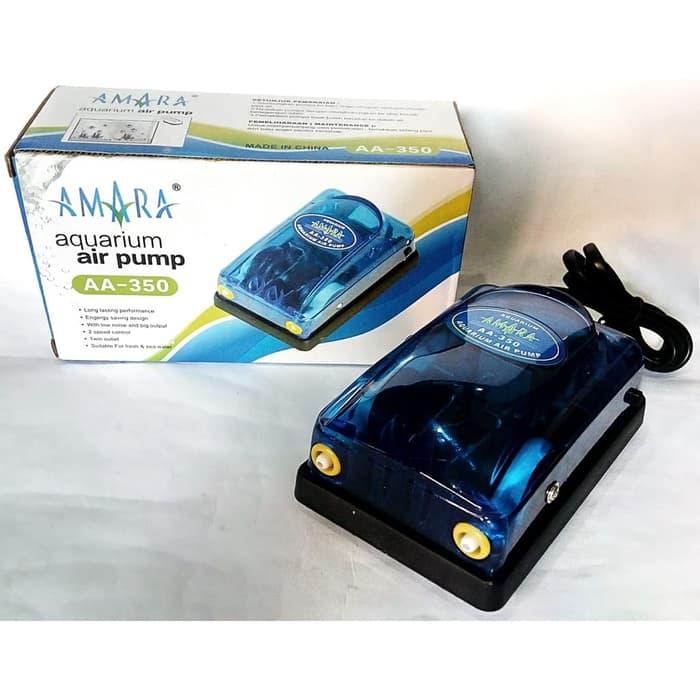 Amara Q 6 - Aquarium Air Pump Aerator (Mesin Pompa Gelembung) 2 lubang