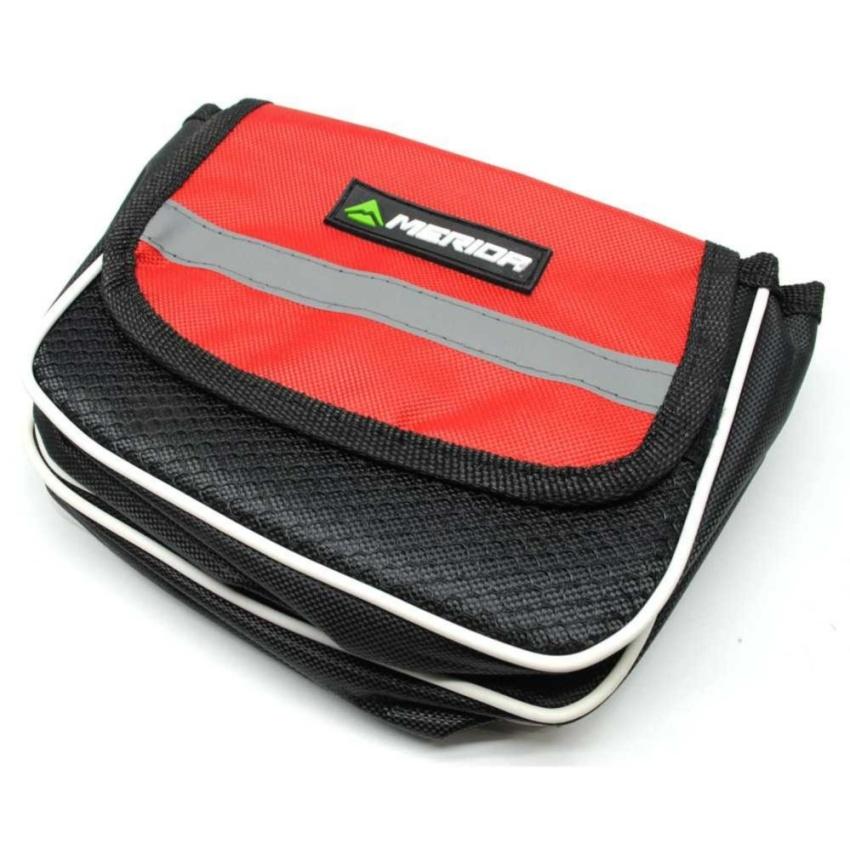 Merida Tas Perlengkapan Sepeda Biking Outdoor Bike Bag Cycling Bicycle Sports Waterproof Two Side Saddle Pack Olahraga Gowes Sepeda Lipat Gunung Mountain Bike Tube Bag Saddle Pack Tempat Barang P3K Obat-obatan Smartphone Holder Storage - Black