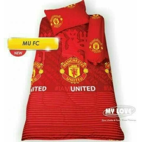 SS SPREI ALL NEW MY LOVE 120 T-30 Manchester united ( MU FC ) 120X200 TINGGI 30 SINGLE SIZE NO.3 - Nasa-shop